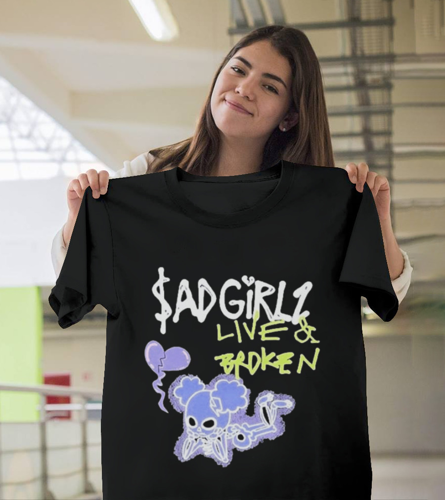 Junior H Sadgirlz Live And Broken Tour 2025 Skeleton Balloon T-Shirt