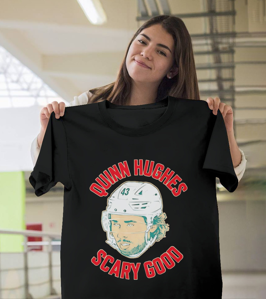 Quinn Hughes Scary Good Hockey 43 T-Shirt