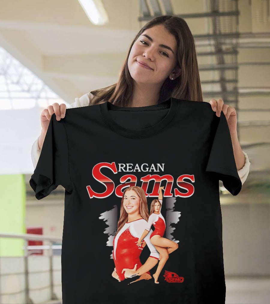 Reagan Sams SEMO Gymnastics NCAA Player Collage T-Shirt