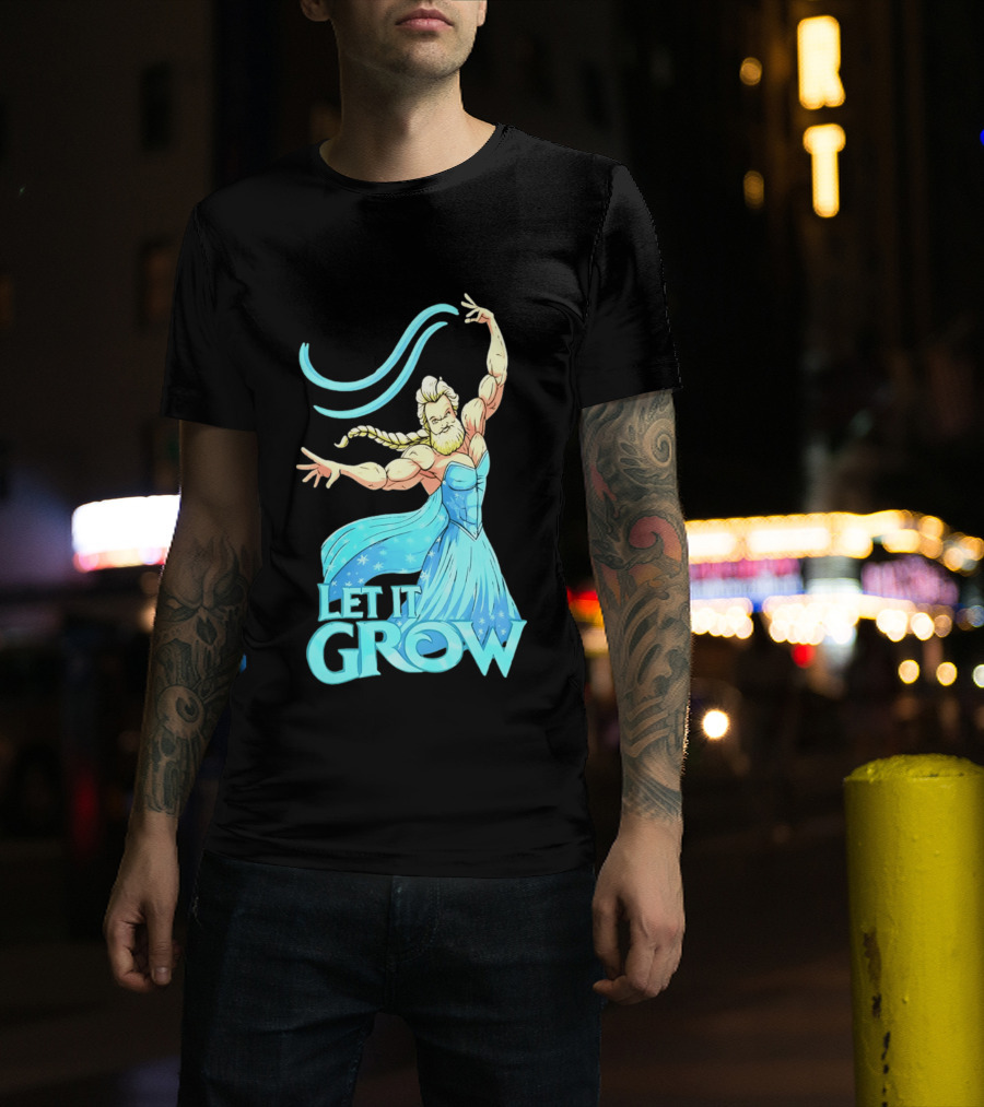 Let It Grow Frozen Elsa Muscular T-Shirt