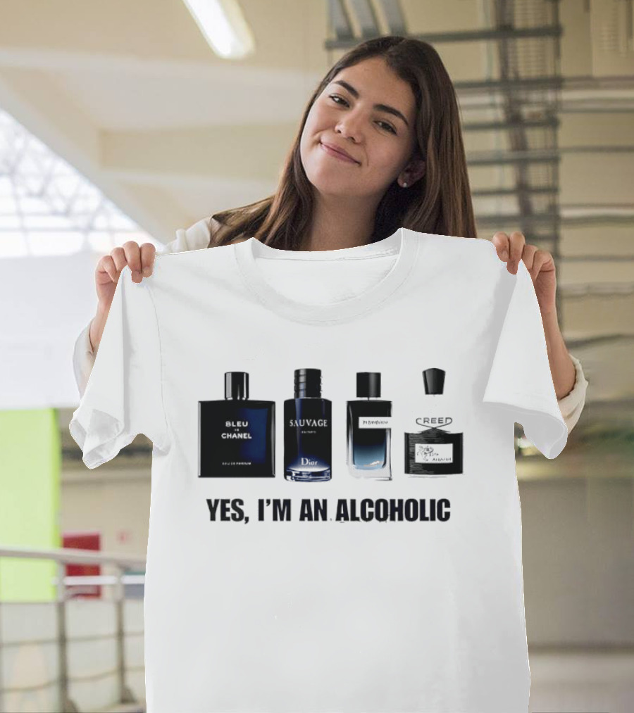 Yes I'm An Alcoholic Creed Perfume Men T-Shirt