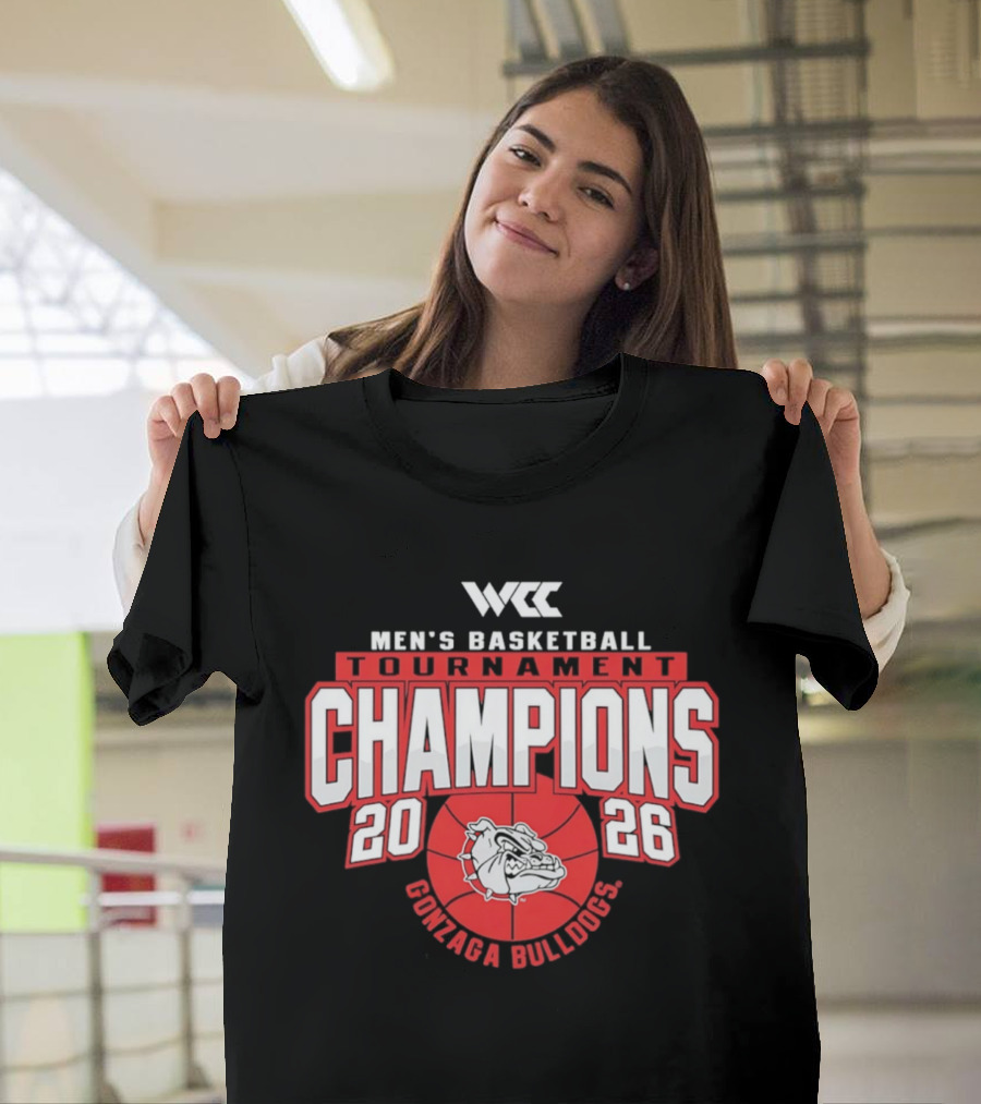 WCC Men's Basketball Tournament Champions 2028 Gonzaga Bulldogs T-Shirt