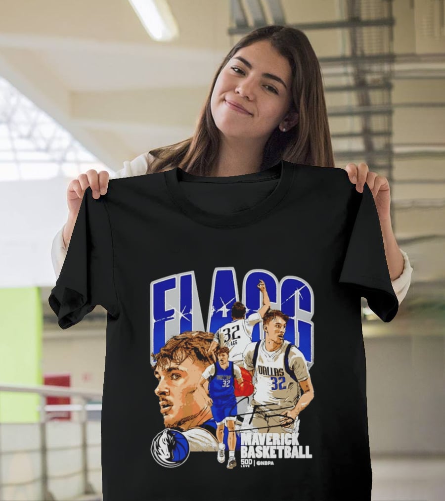 Maverick Basketball Cooper Flagg Dallas NBA 32 Collage T-Shirt