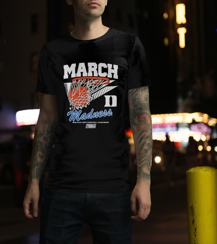 Duke Blue Devils 2026 March Madness NCAA Men's Basketball Championship Swish T-Shirt
