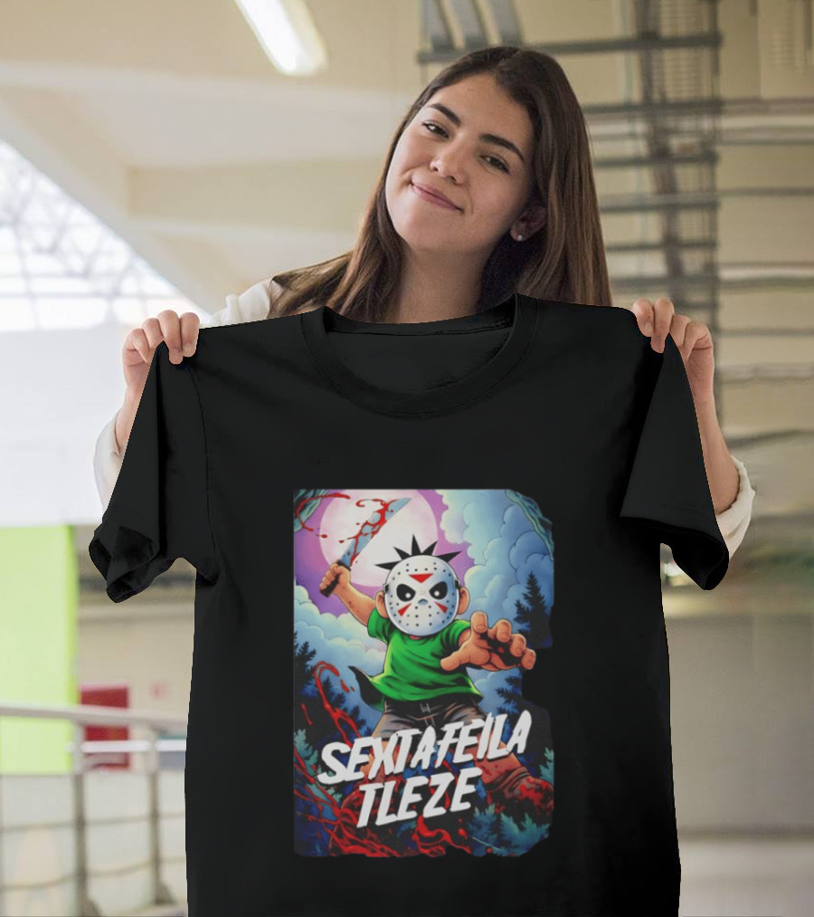 Jason Voorhees Sexta Feila Tleze Chibi Masked Character With Knife T-Shirt