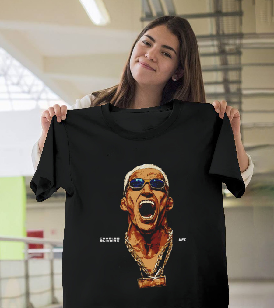 Charles Oliveira UFC Sunglasses Champion Scream T-Shirt