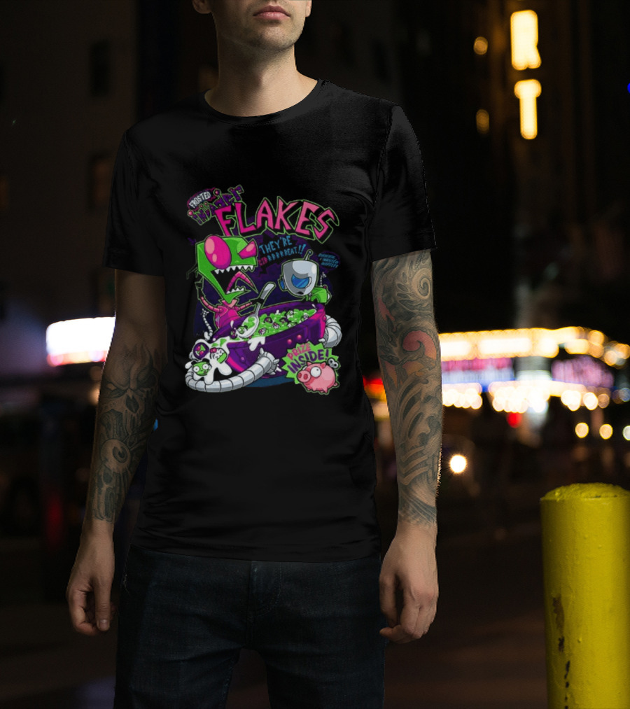Frosted Invader Zim Flakes They're Irresistible With Prize Inside Piggy T-Shirt
