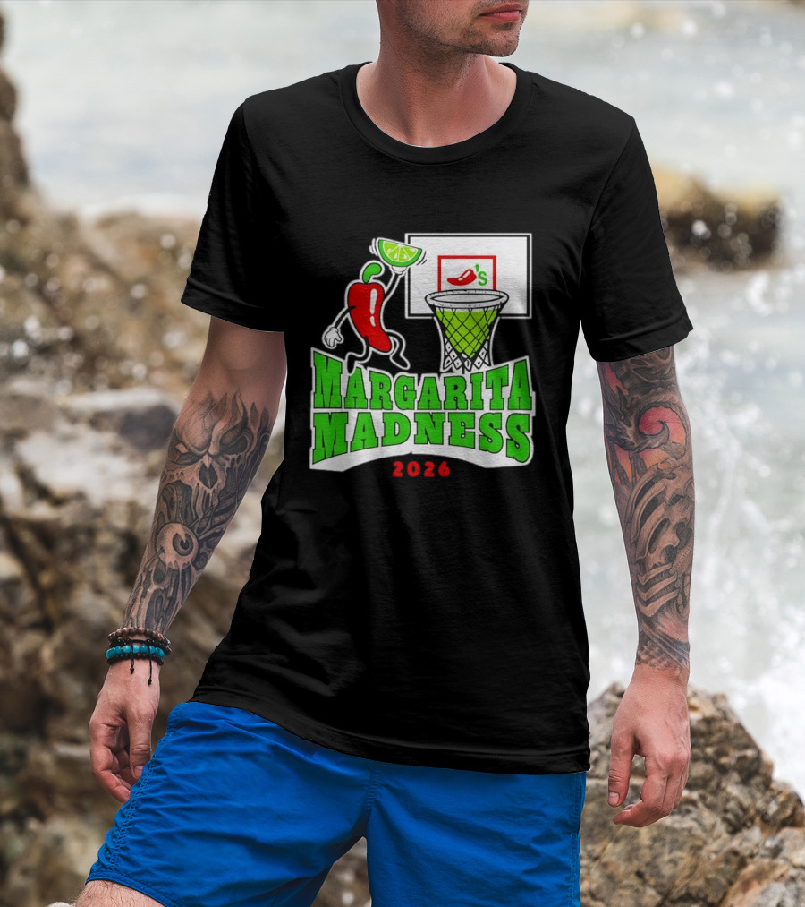 Chili's Margarita Madness 2026 Basketball Event With Lime And Chili Hoops T-Shirt