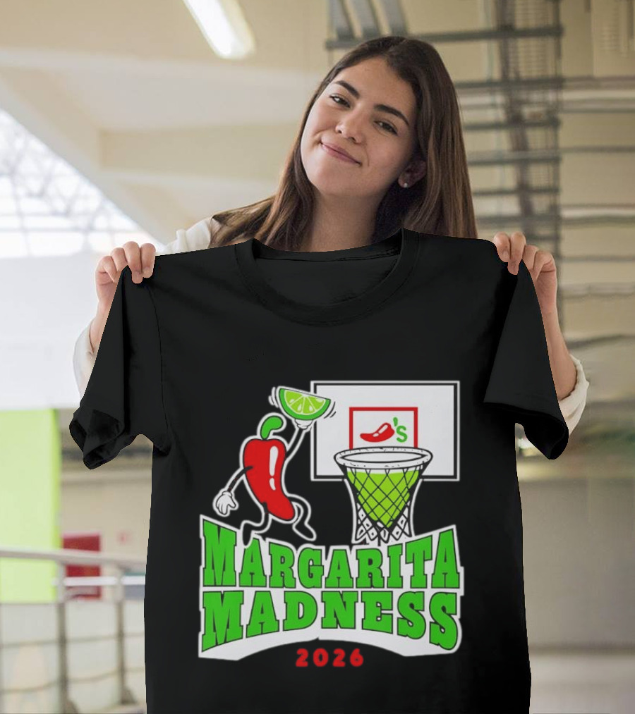 Chili's Margarita Madness 2026 Basketball Event With Lime And Chili Hoops T-Shirt