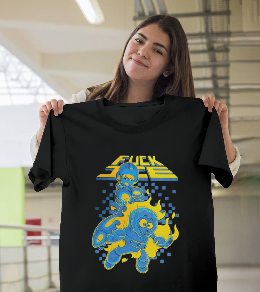 Mega Man Fuck Ice Bold Cartoon T-Shirt