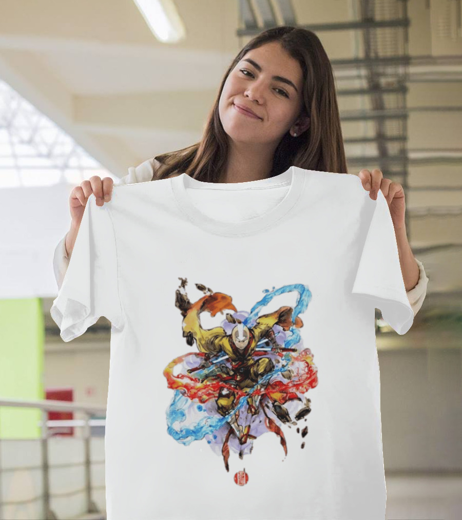 Aang Avatar The Last Airbender Elements Mastery Adult T-Shirt