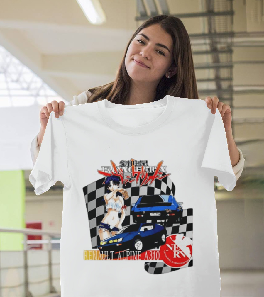 Neon Genesis Evangelion NERV Renault Alpine A310 Racing Anime T-Shirt
