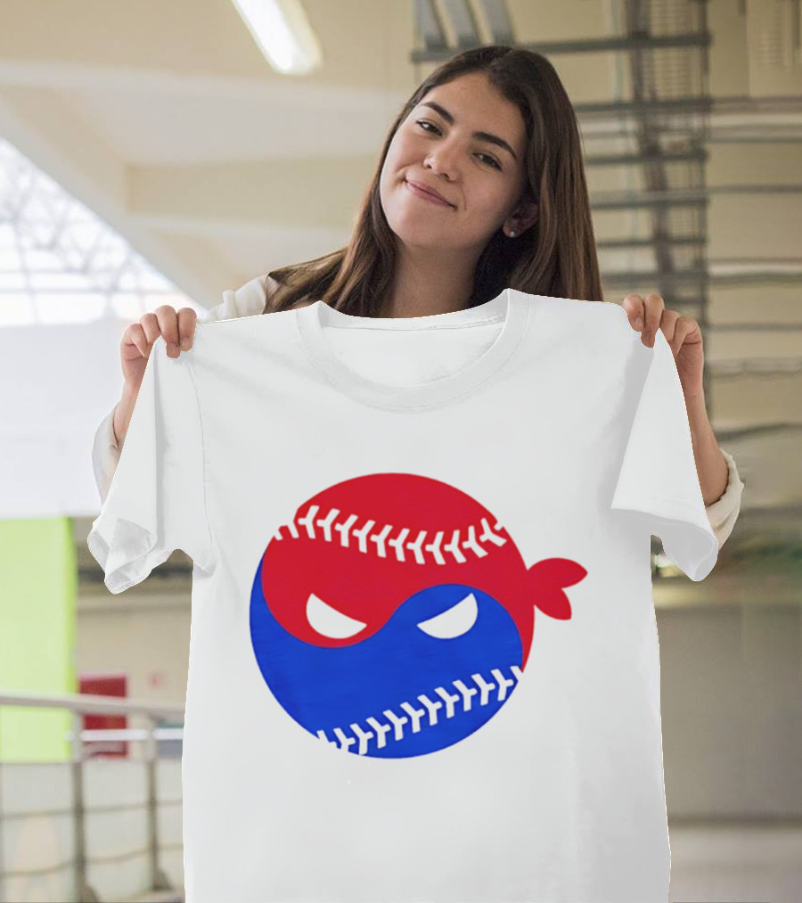 Pitching Ninja South Korea Baseball Yin Yang T-Shirt