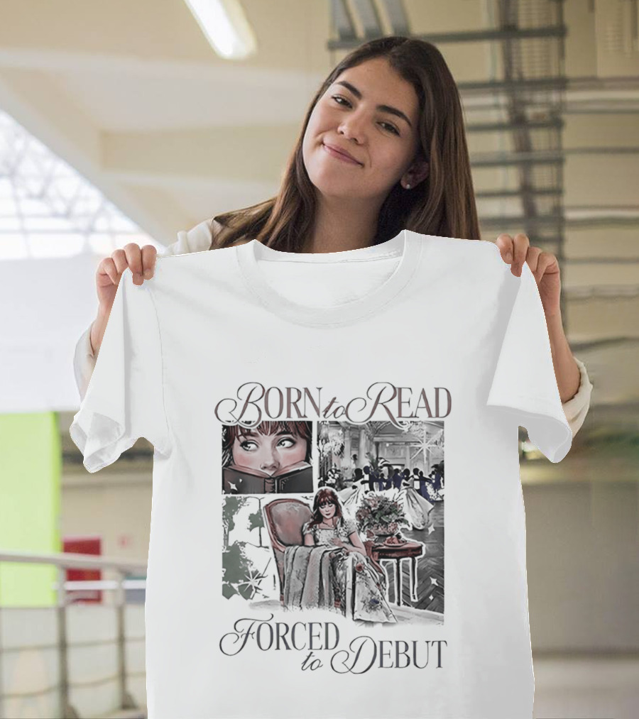 Born To Read Forced To Debut Eloise Bridgerton Vintage Aesthetic Literature T-Shirt