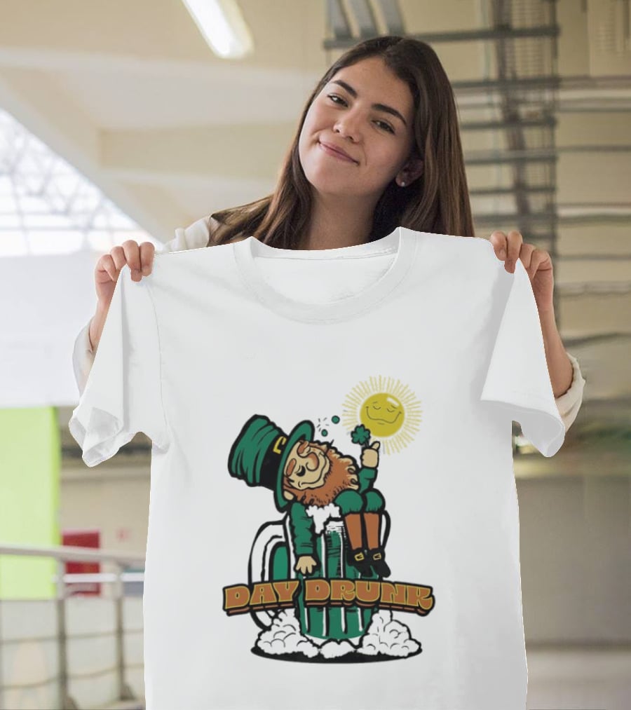 Day Drunk Leprechaun St. Patrick's Day Funny Irish Celebration T-Shirt
