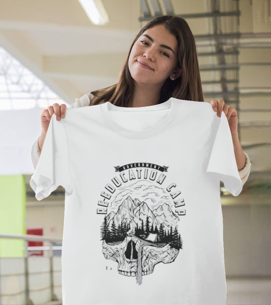Government Reeducation Camp Est 2032 Skull T-Shirt