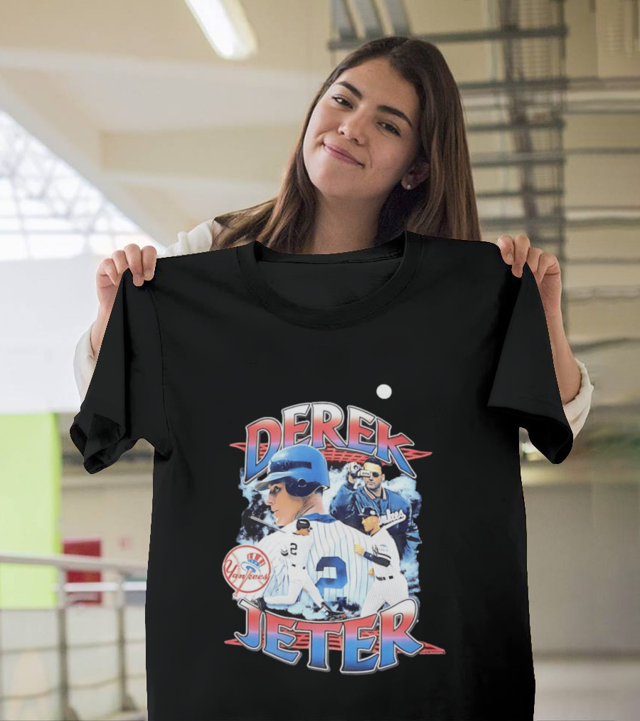 New York Yankees Derek Jeter Legendary Collage Player Yankees T-Shirt