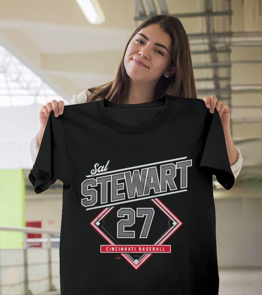 Sal Stewart 27 Cincinnati Baseball T-Shirt