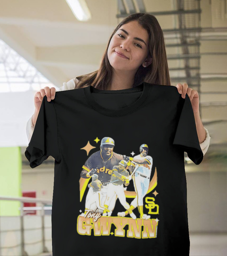 San Diego Padres Tony Gwynn Baseball Legend Collage T-Shirt