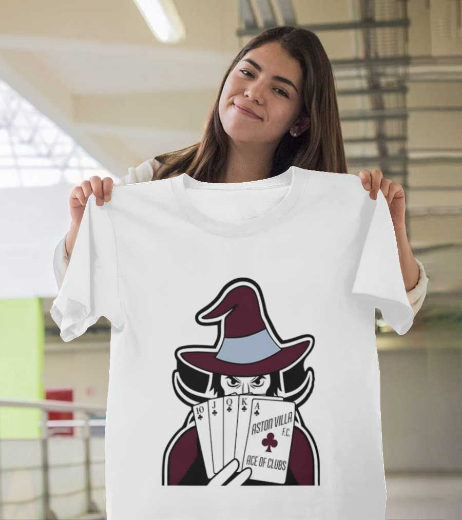 Aston Villa FC Ace of Clubs Witch Playing Cards T-Shirt