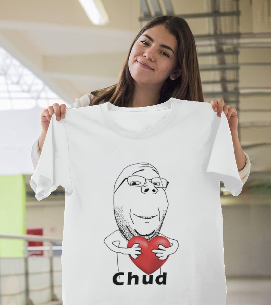 Chud Guy Chudjak Holding Red Heart Sketch T-Shirt
