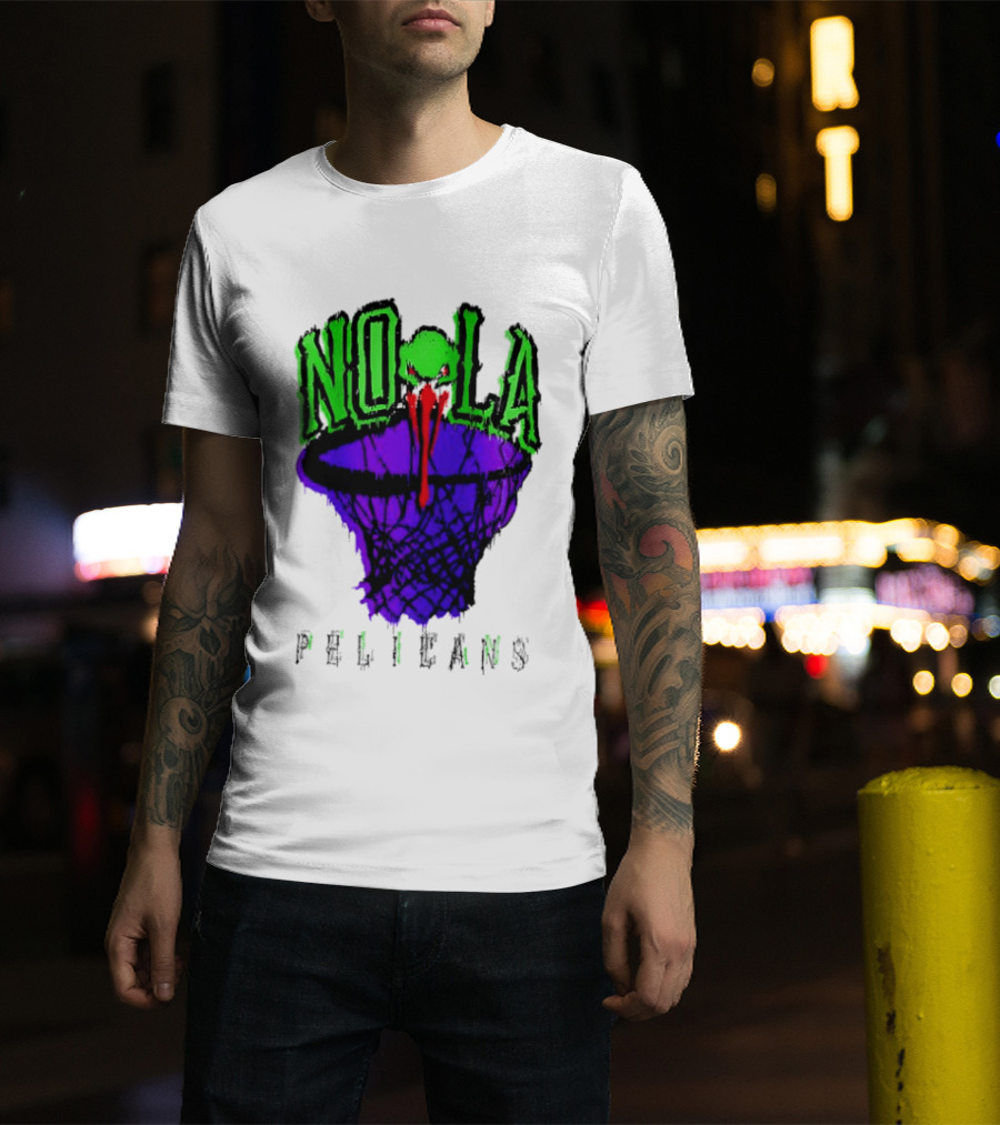 NOLA Pelicans Fest 2026 Basketball Hoop Alien T-Shirt