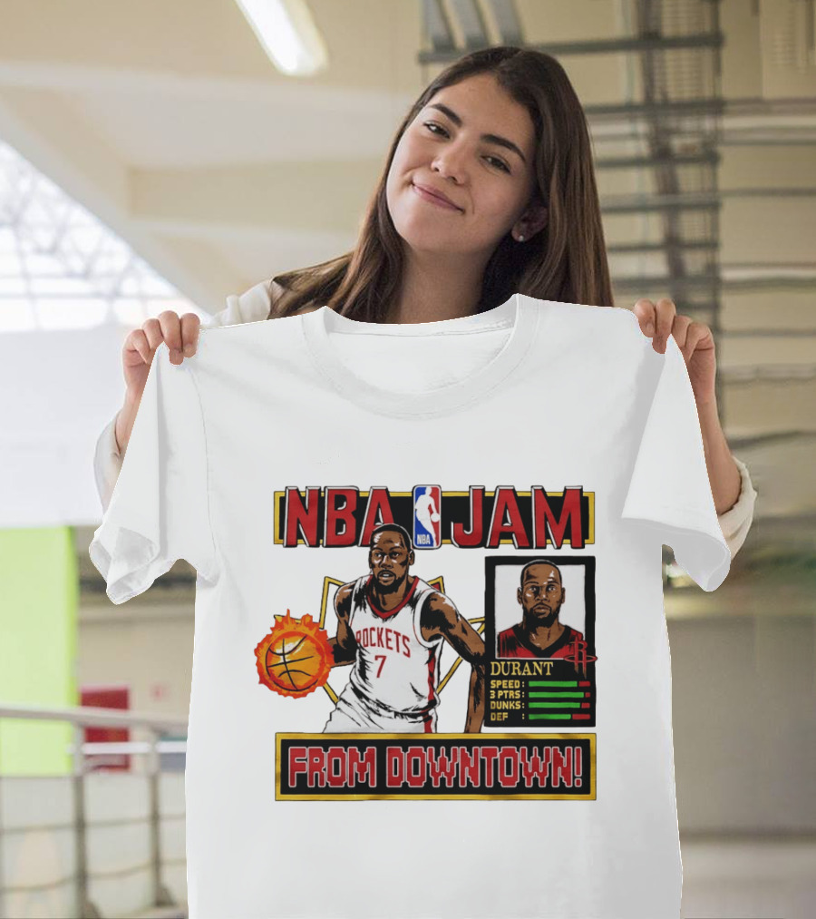 NBA Jam Durant Houston Rockets 7 From Downtown T-Shirt