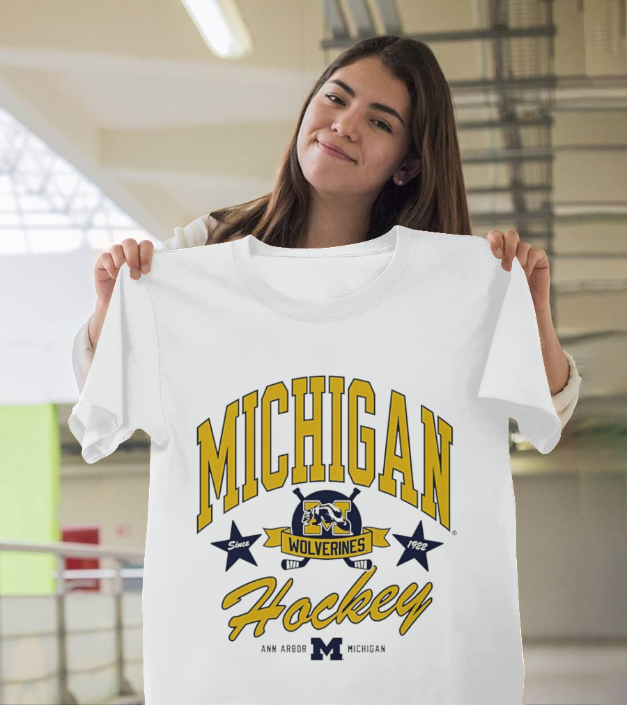 Michigan Wolverines Hockey Ann Arbor Heritage Since 1922 T-Shirt