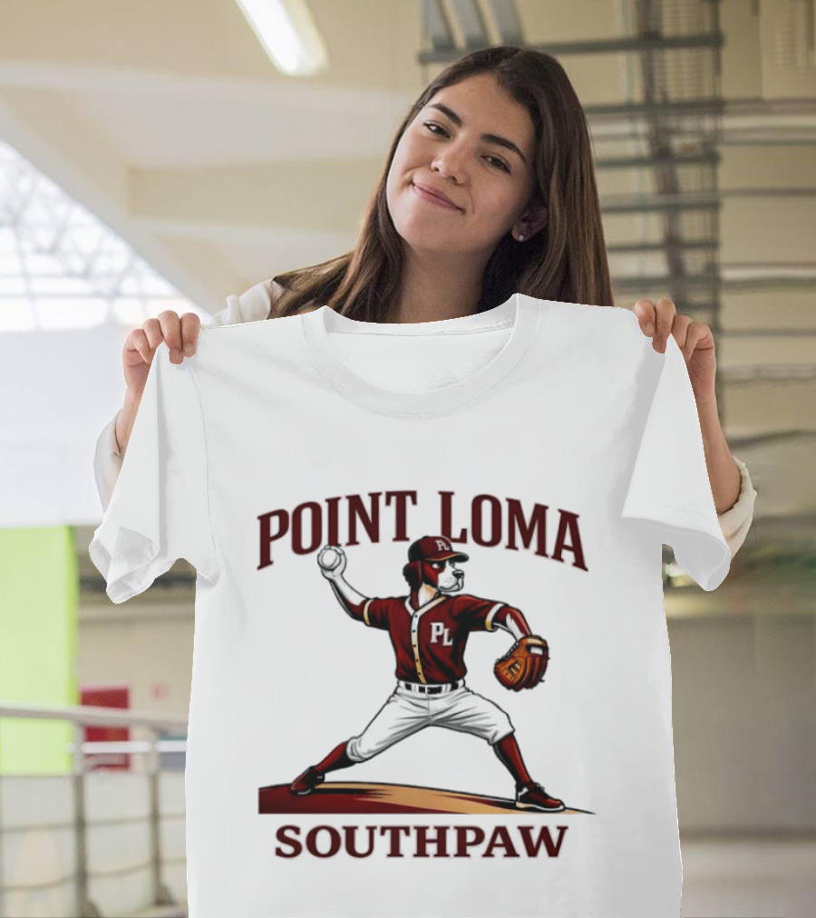 Point Loma Southpaw Baseball Pitcher T-Shirt