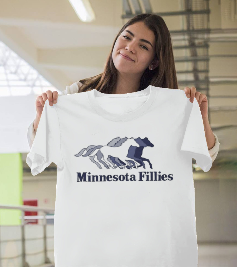 Minnesota Fillies WPBL Basketball Team Emblem Horses T-Shirt