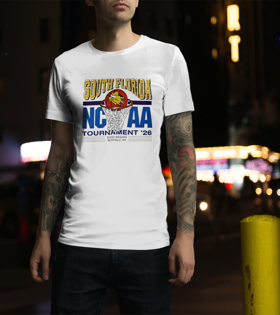 South Florida NCAA Tournament '26 East Region Buffalo NY Basketball T-Shirt