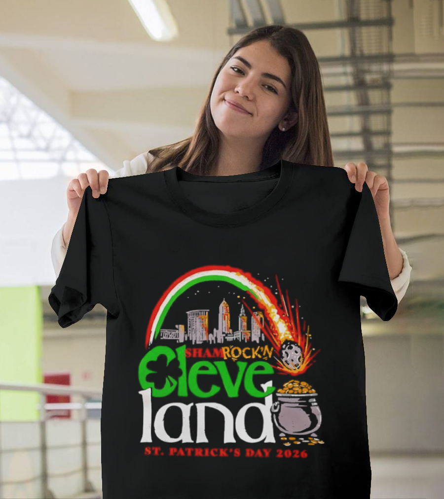 Cleveland Shamrockin Skyline Comet St. Patrick's Day 2026 Celebration T-Shirt