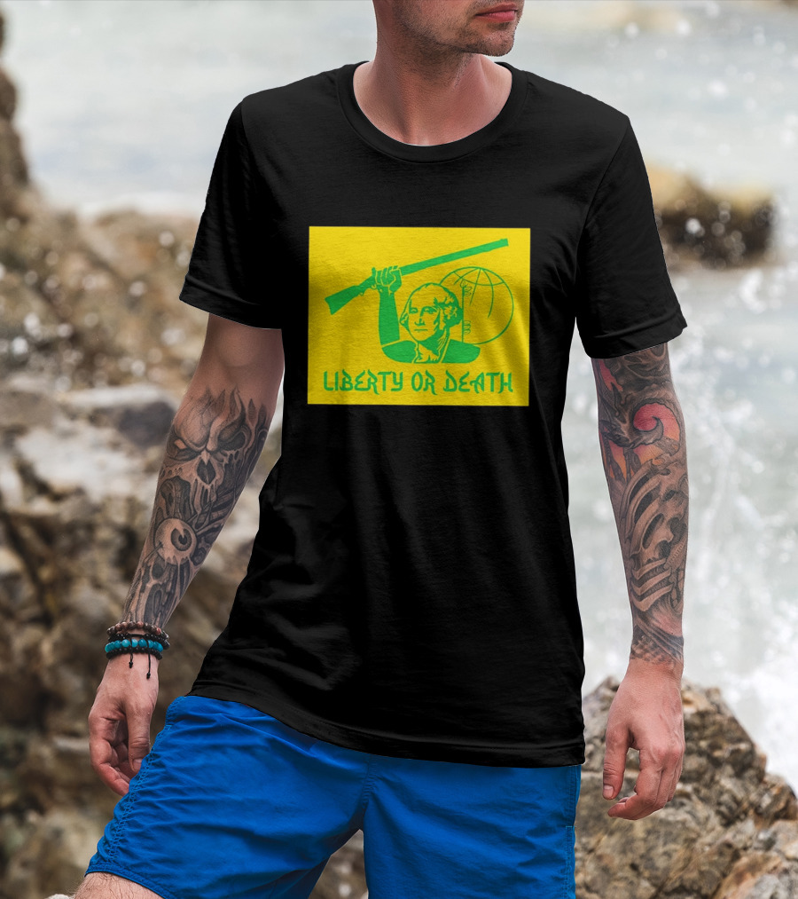 Liberty Or Death 2026 Washington Rifle Globe T-Shirt