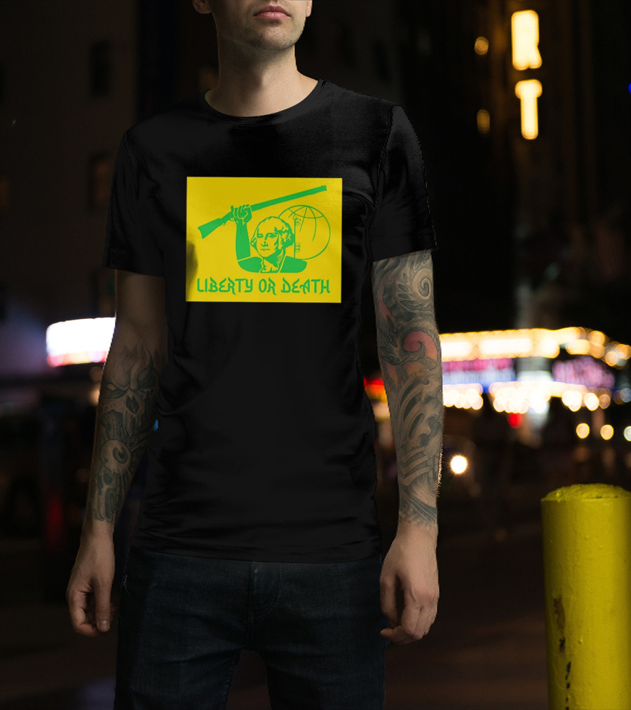 Liberty Or Death 2026 Washington Rifle Globe T-Shirt