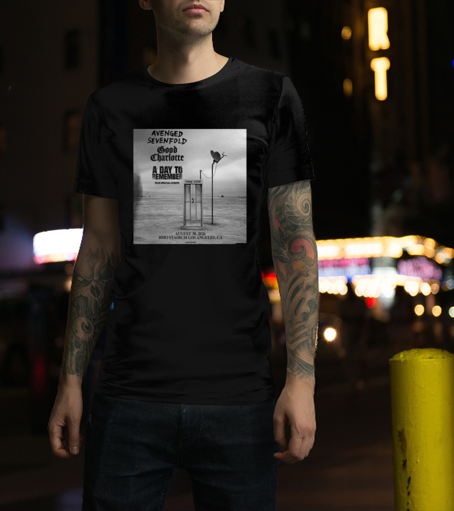 Avenged Sevenfold Good Charlotte A Day To Remember Concert BMO Stadium Los Angeles August 30 2026 T-Shirt