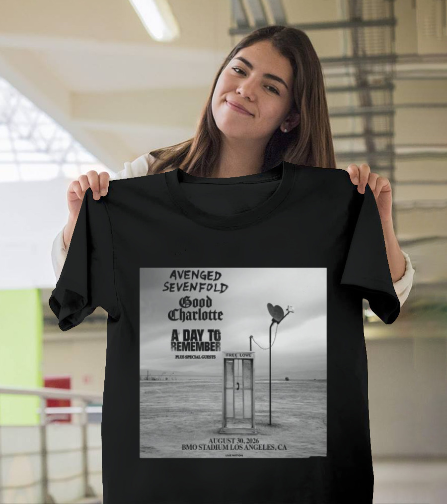 Avenged Sevenfold Good Charlotte A Day To Remember Concert BMO Stadium Los Angeles August 30 2026 T-Shirt