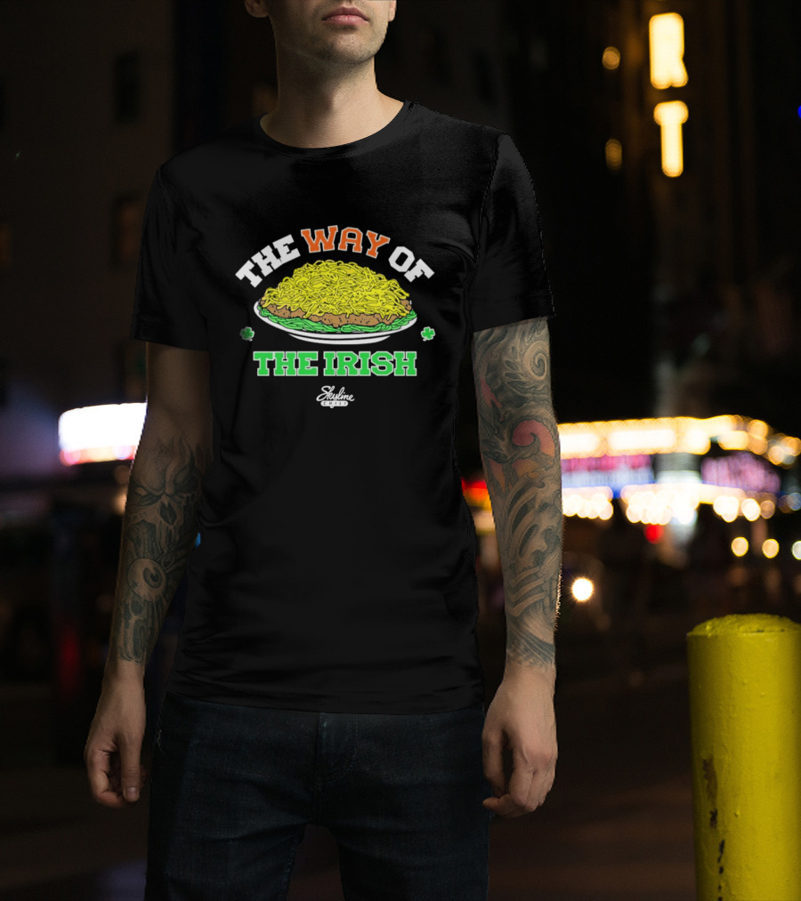 The Way Of The Irish Skyline Chili Plate With Shamrocks T-Shirt