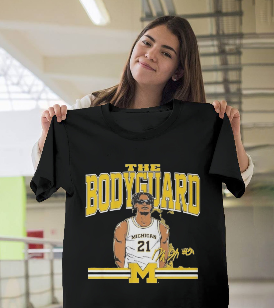 The Bodyguard Michigan Basketball 21 Morez Johnson Jr. T-Shirt