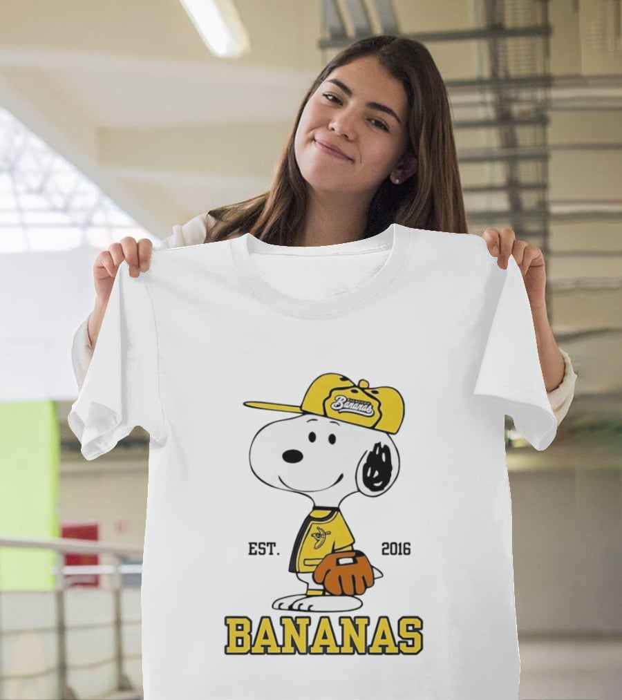 Snoopy Bananas Outfit EST 2016 Baseball T-Shirt