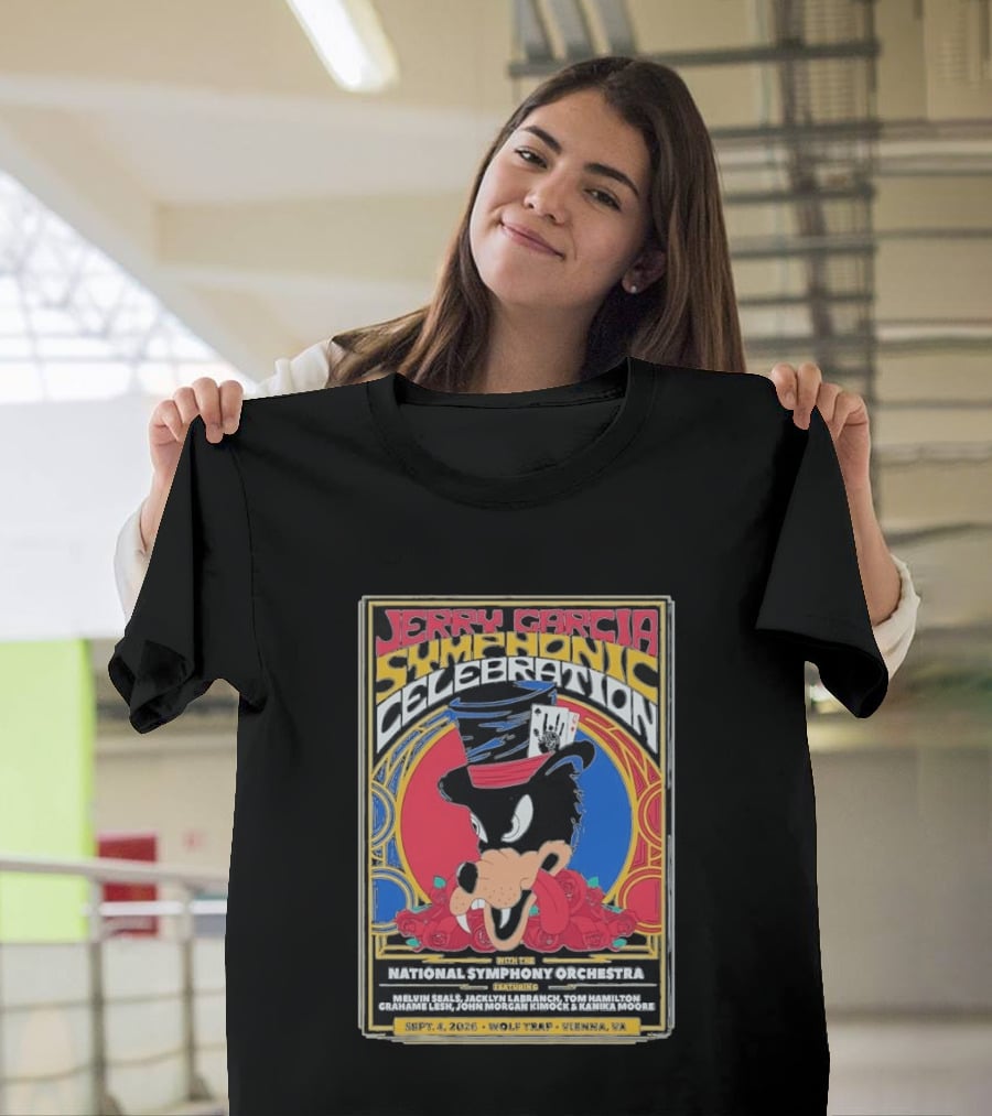 Jerry Garcia Symphonic Celebration With The National Symphony Orchestra Wolf Trap Vienna VA 2026 T-Shirt