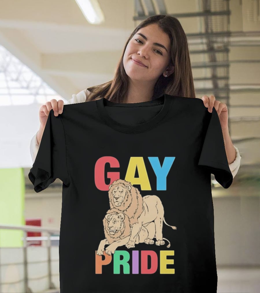 Gay Pride Lions LGBT Rainbow T-Shirt