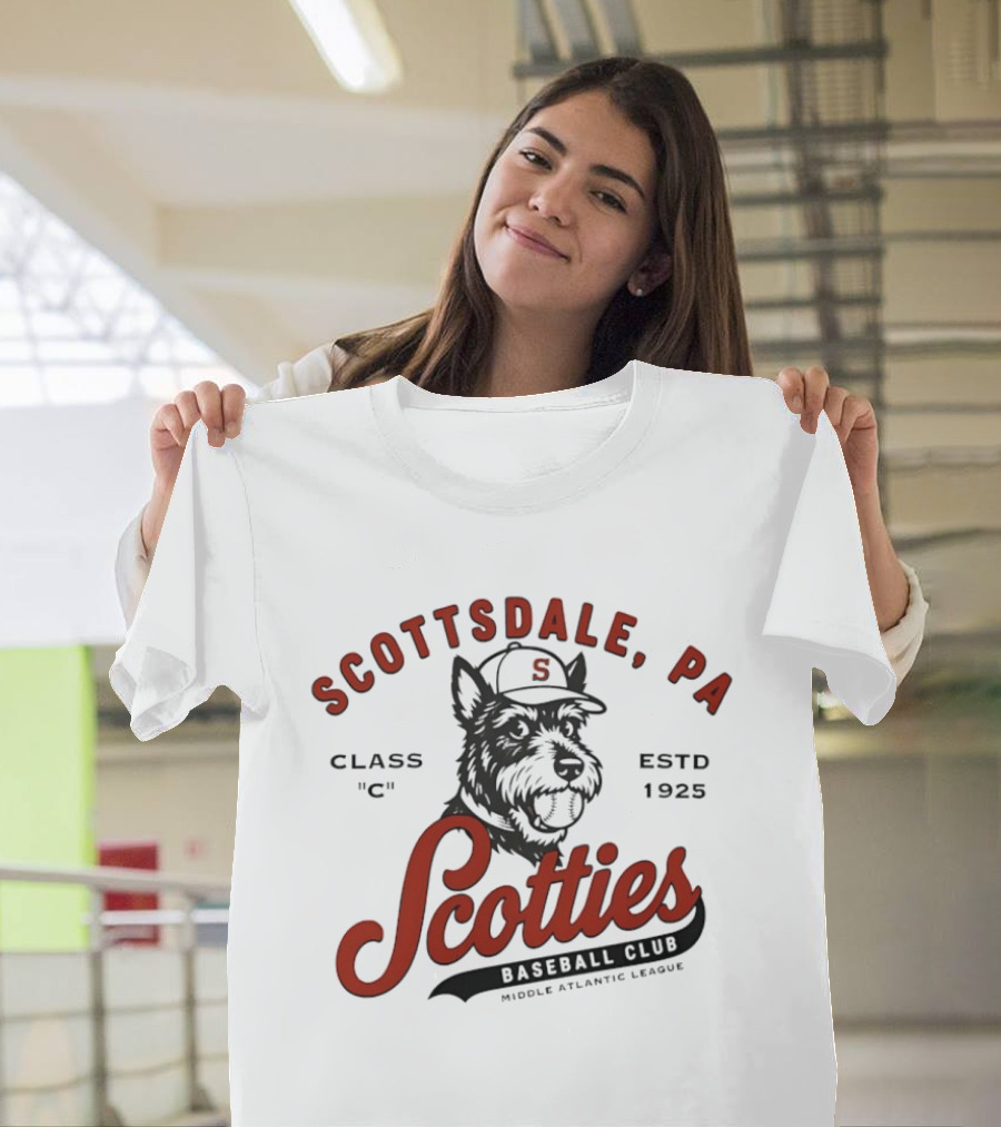 Scottsdale PA Scotties Baseball Club Middle Atlantic League Class C Estd 1925 T-Shirt
