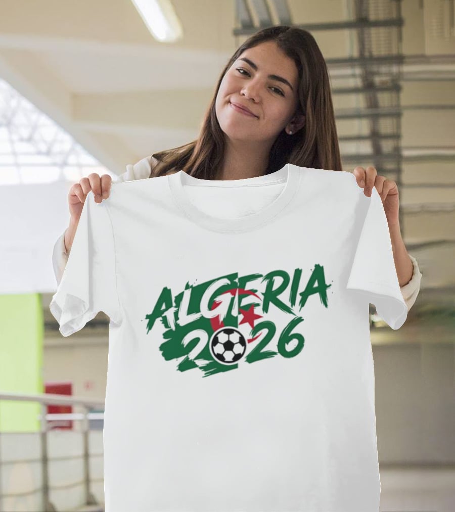 Algeria 2026 Soccer Star Crescent And Ball T-Shirt