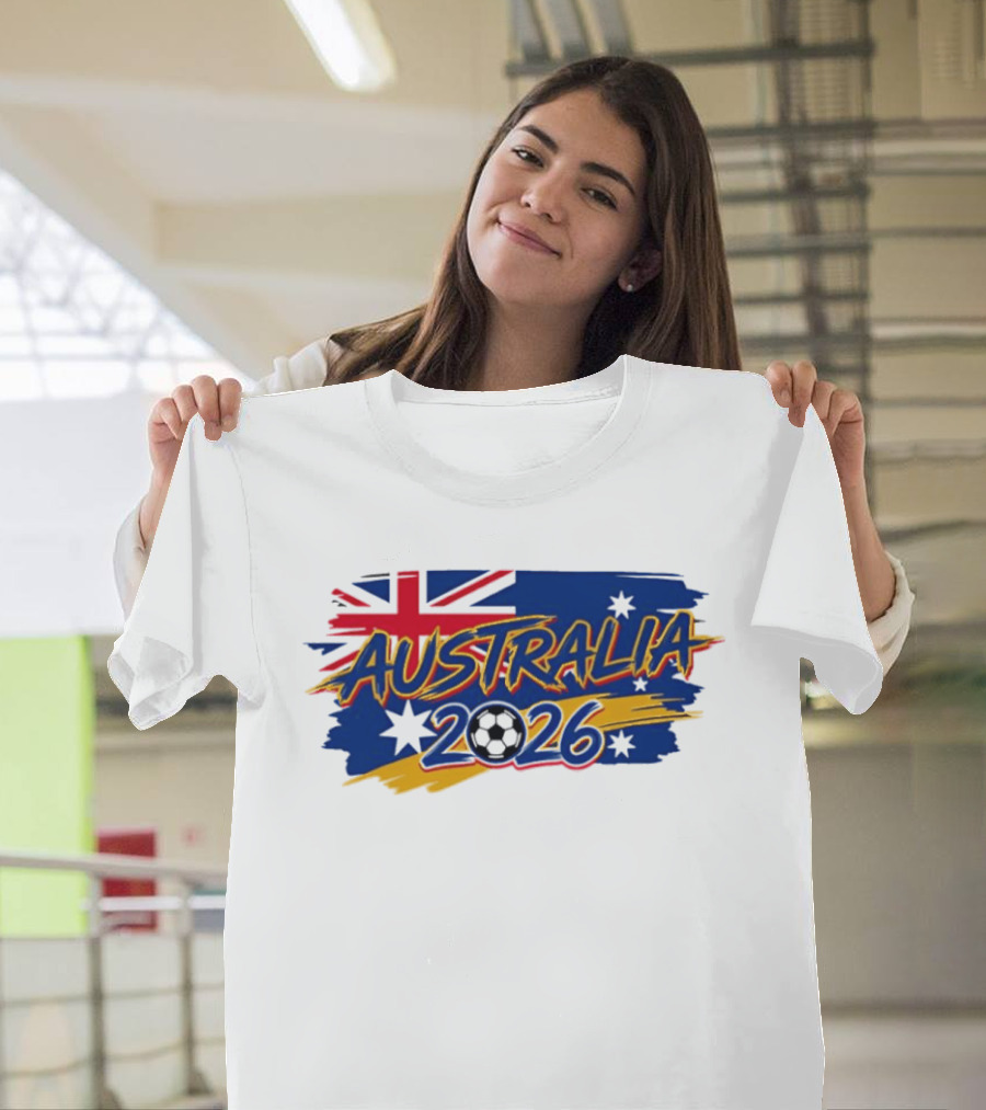 Australia 2026 Soccer Flag Stars T-Shirt