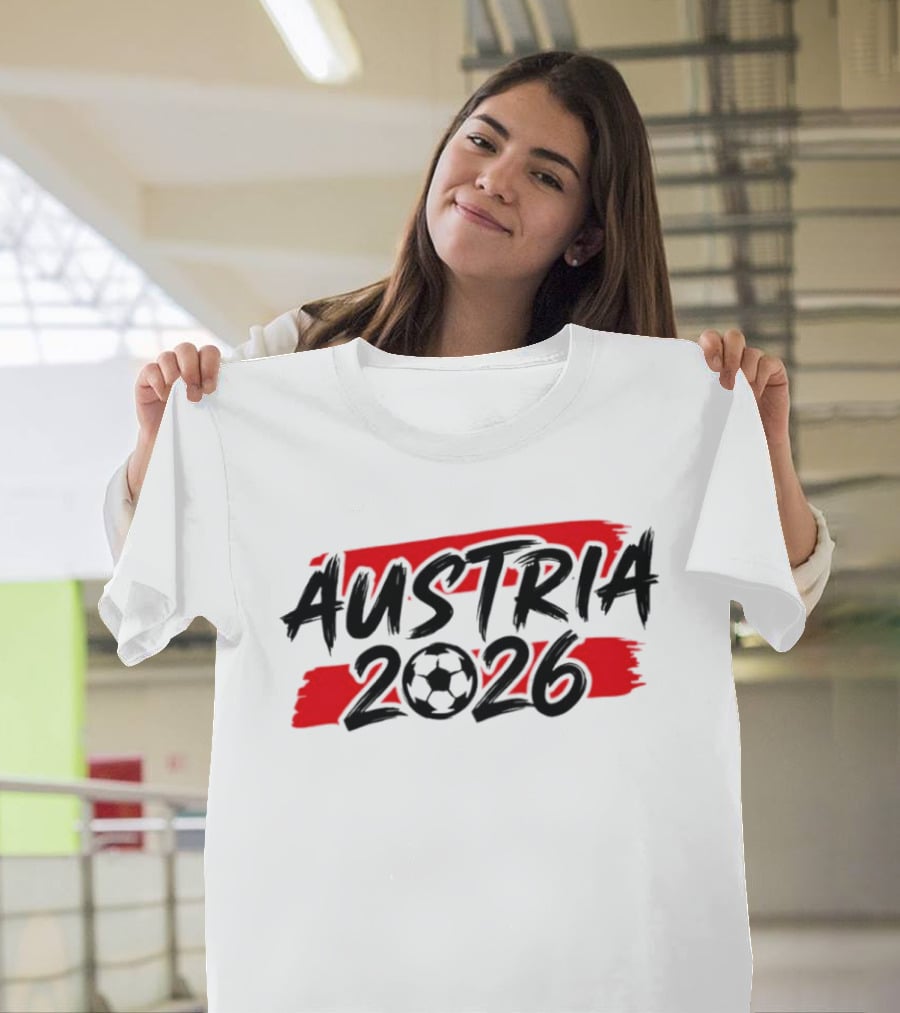 Austria 2026 Soccer Ball Graphic World Cup National Team T-Shirt