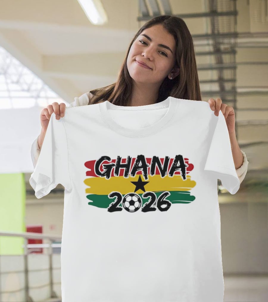 Ghana 2026 World Cup National Football Team Colors And Star T-Shirt