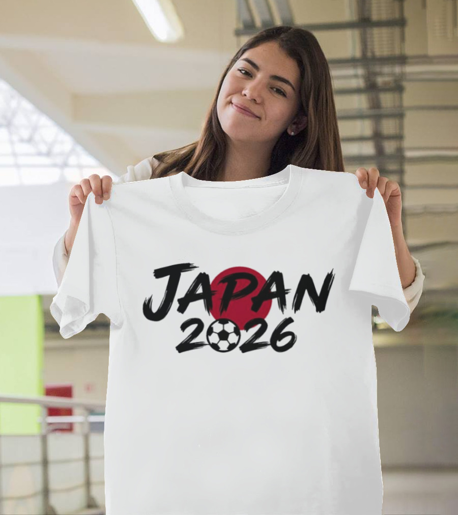 Japan 2026 Soccer Ball Red Circle T-Shirt