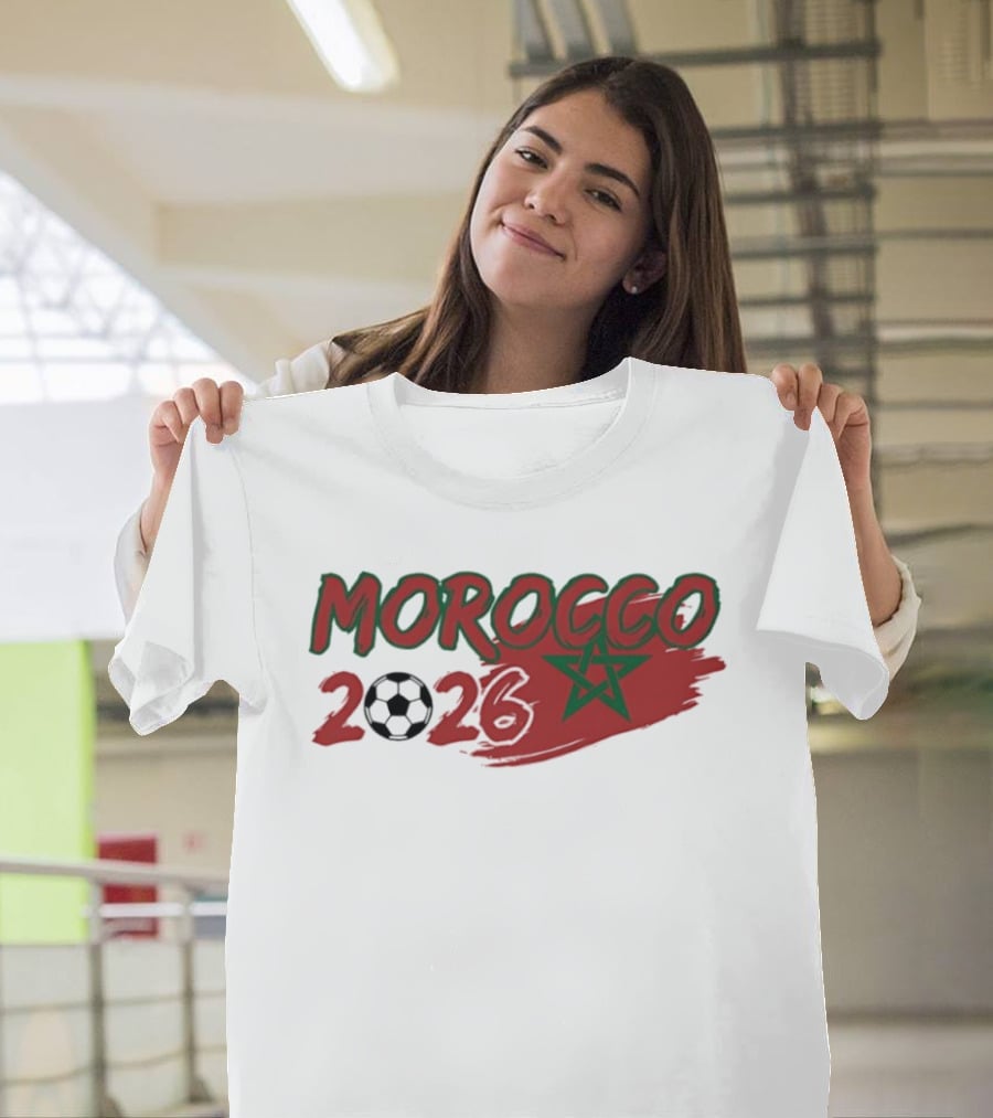 Morocco 2026 World Cup Soccer Ball Star T-Shirt