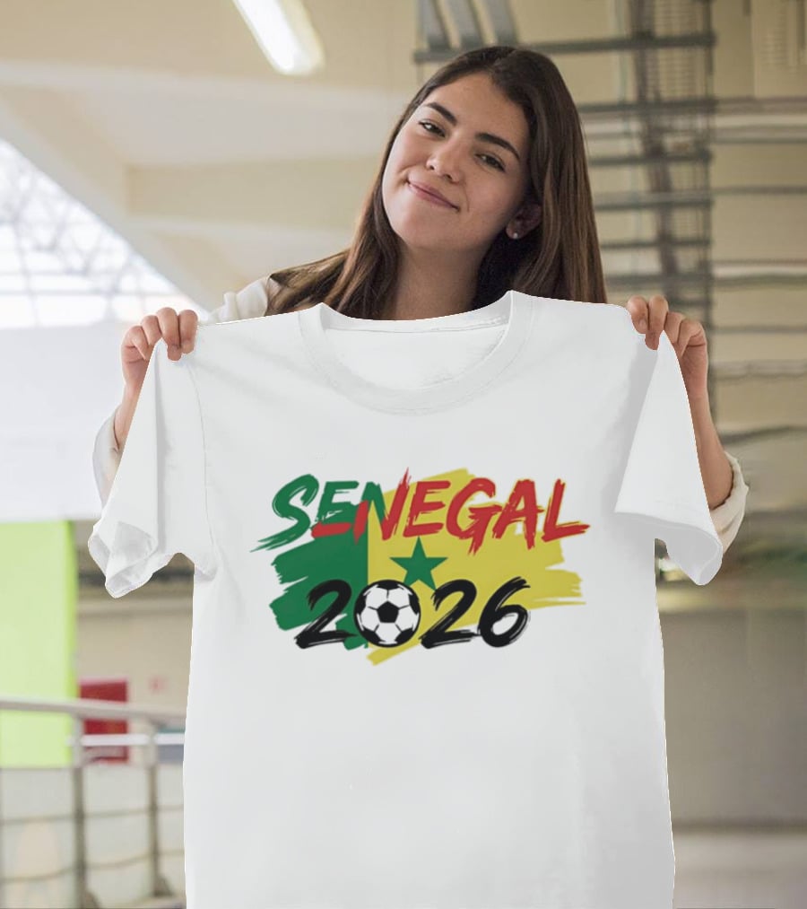 Senegal 2026 World Cup Soccer Team Star Flag T-Shirt
