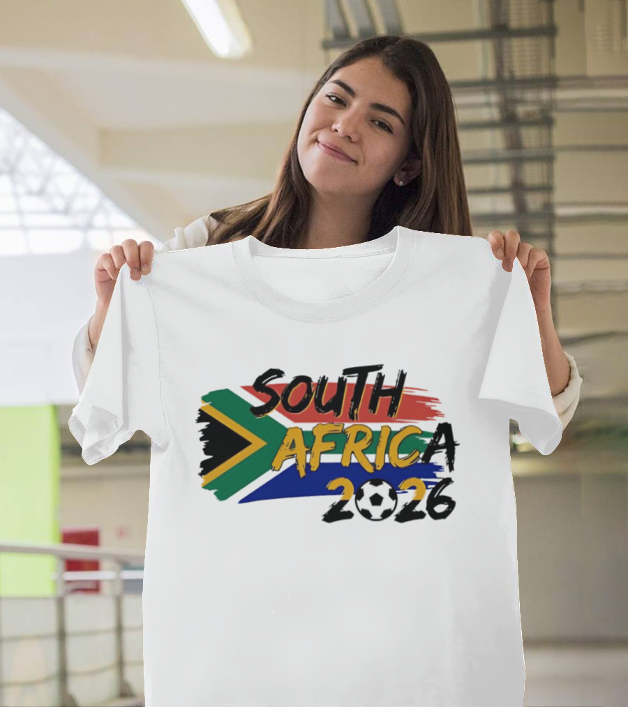South Africa 2026 Flag Colors Soccer T-Shirt